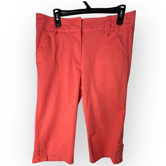 Larry Levin Peach Capris Womens Size 12 - Picture 1 of 6